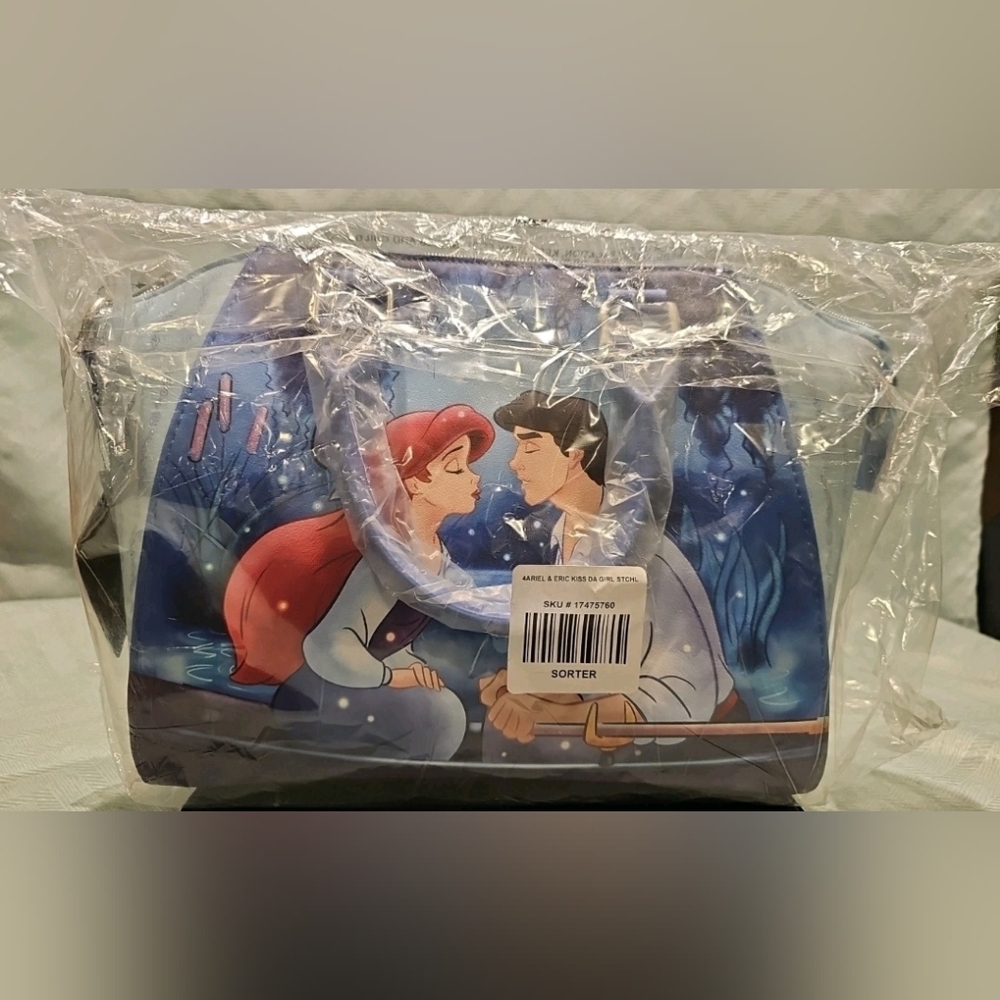 Loungefly Disney The Little Mermaid Satchel Bag/Handbag/Purse "Kiss the Girl"